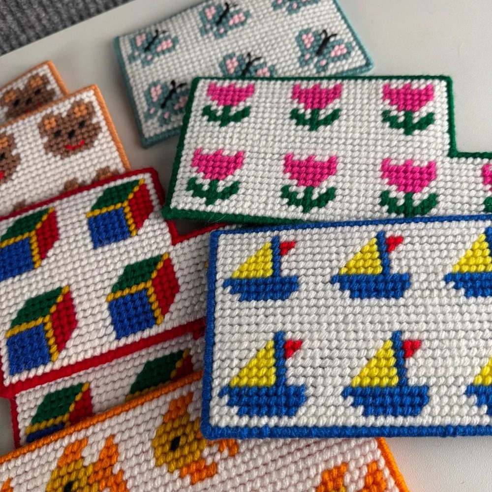 Vintage‎ Needlepoint Counting Set Montessori Homeschool Numbers Toy Set F72Q
